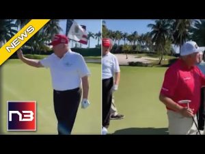 Read more about the article Trump Celebrates In Video After Hitting Hole-In-One While Playing With PGA Tour Pros
