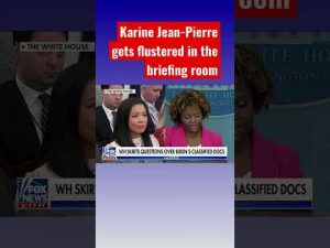 Read more about the article Reporters put Karine Jean-Pierre in the hot seat over Biden’s scandal #shorts
